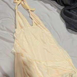 SHEIN Cream Mini Dress